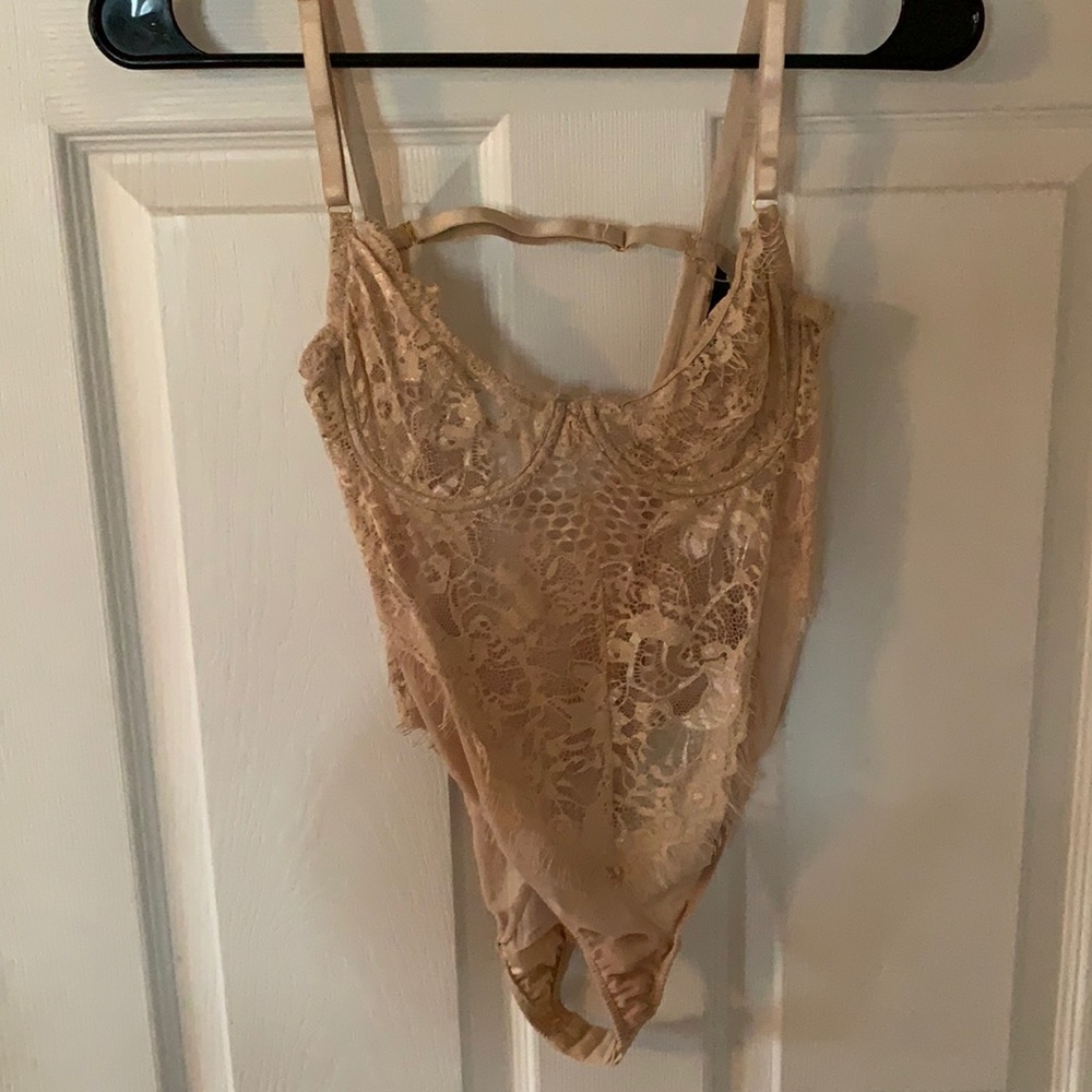 Nude lace bodysuit